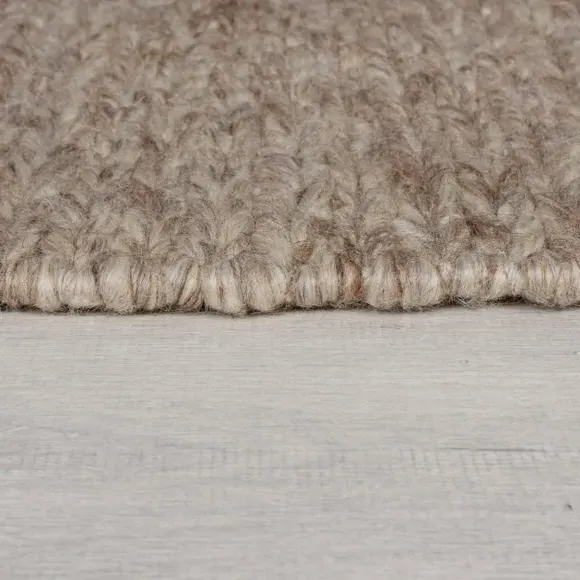 Patchwork Rug Hand Crafted - Natural, Wool Blend