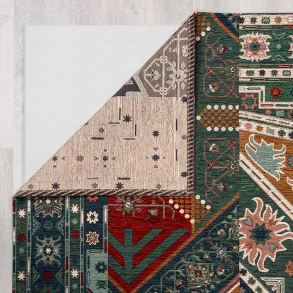 Patchwork Runner Rug - Multicoloured, Chenille