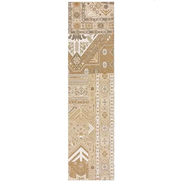 Patchwork Runner Rug - Natural, Chenille