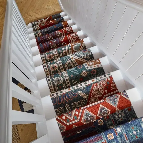 Patchwork Stair Runner - Multicoloured, Chenille