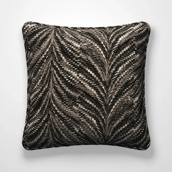 Patterned Cushion Cover - Charcoal