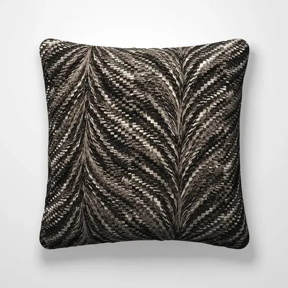 Patterned Cushion Cover - Charcoal