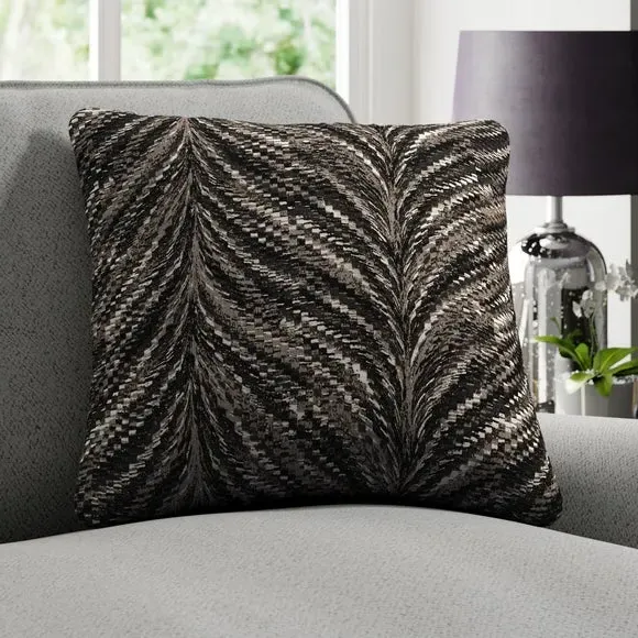 Patterned Cushion Cover - Charcoal image