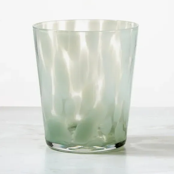 Patterned Tumbler with Abstract Design - Sage Glass image