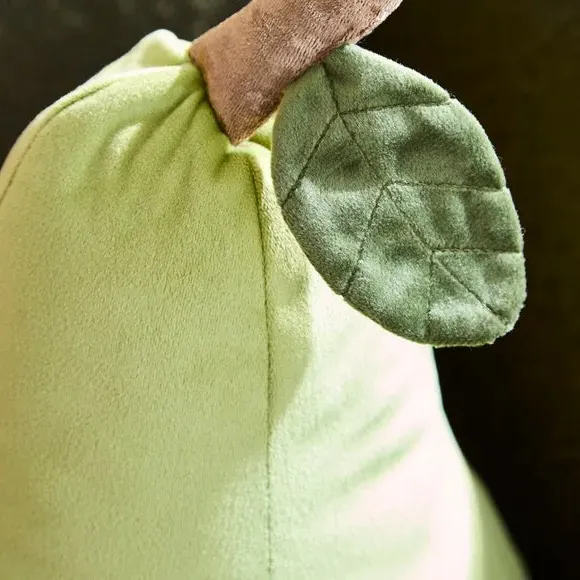 Pear Shaped Cushion - Green, Polyester