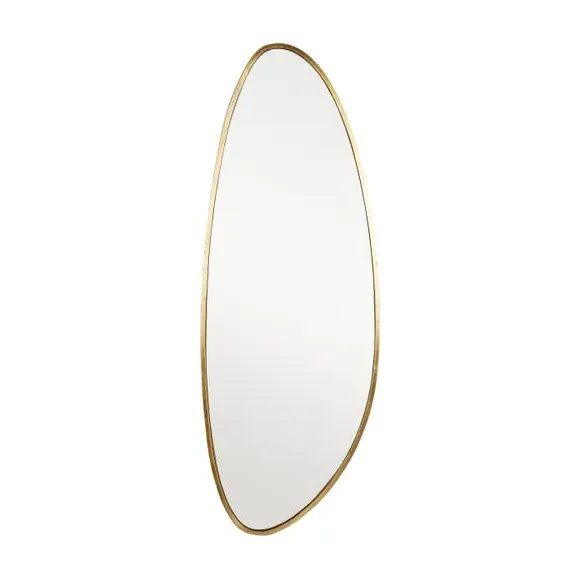 Pebble Abstract Wall Mirror - Gold, Metal