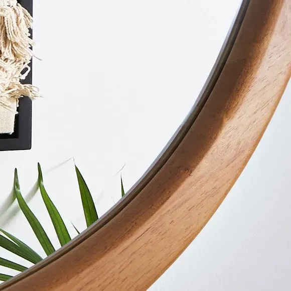 Pebble Wall Mirror - Natural, Wood