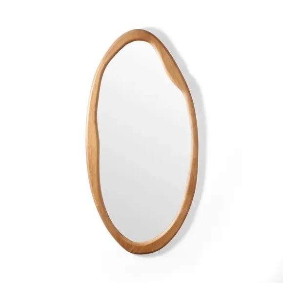 Pebble Wall Mirror - Natural, Wood