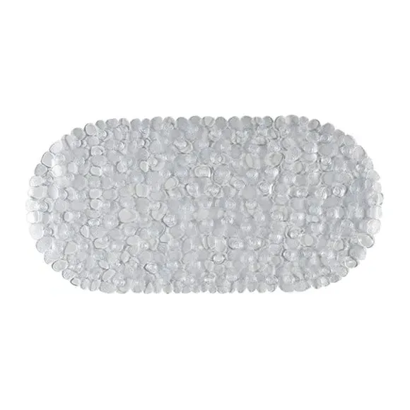 Pebbles Bath Mat with Suction Cups - Clear, PVC image