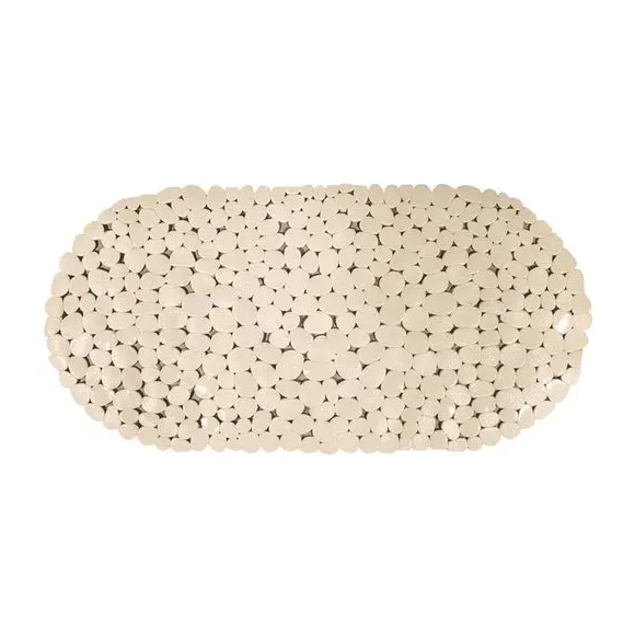 Pebbles Bath Mat with Suction Cups - Mushroom, PVC