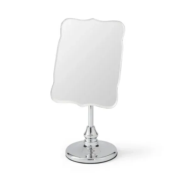 Pedestal Freestanding Mirror - Silver, Chrome