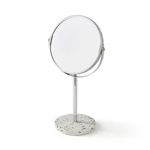 Pedestal Mirror Double Sided - Natural, Terrazzo