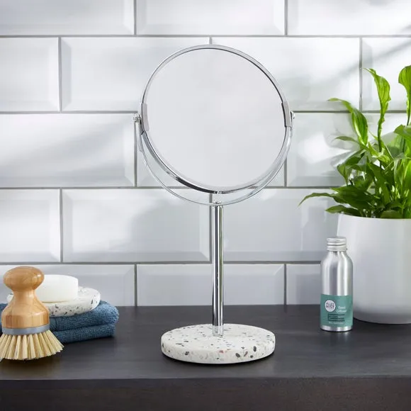 Pedestal Mirror Double Sided - Natural, Terrazzo image