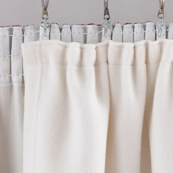 Pencil Pleat Curtain Lining - Cream, Fleece