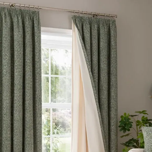 Pencil Pleat Curtain Lining - Cream, Fleece