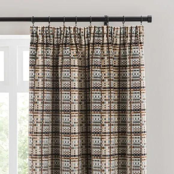 Pencil Pleat Curtains Cut Velvet - Butterscotch image