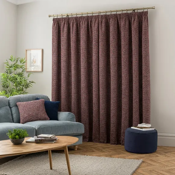 Pencil Pleat Curtains - Multicolor, Chenille