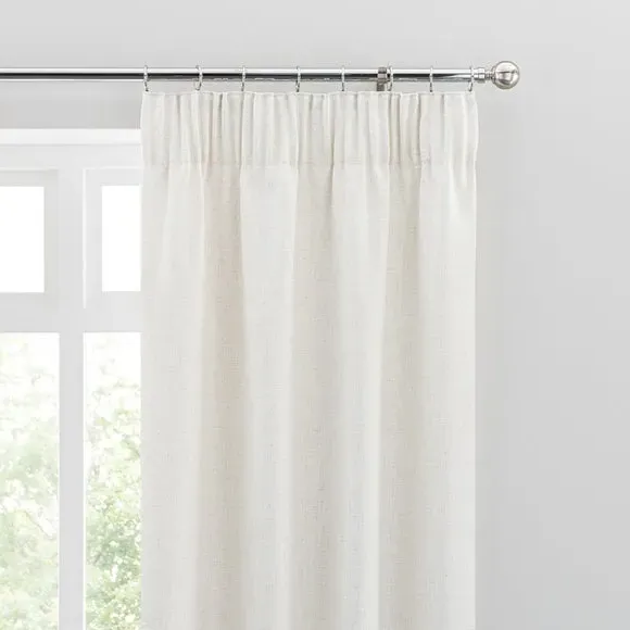 Pencil Pleat Curtains with Eyelets - Ecru