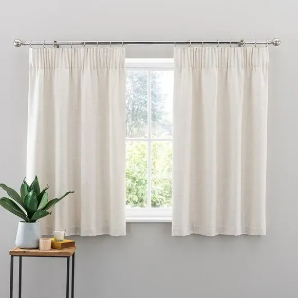 Pencil Pleat Curtains with Eyelets - Ecru