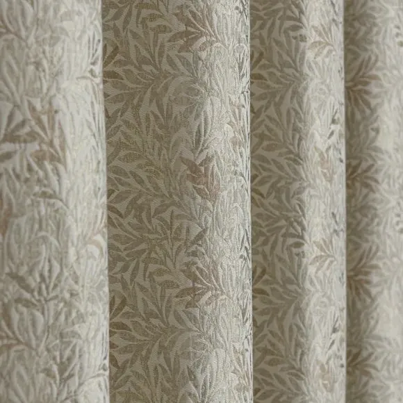 Pencil Pleat Curtains with Jacquard - Natural