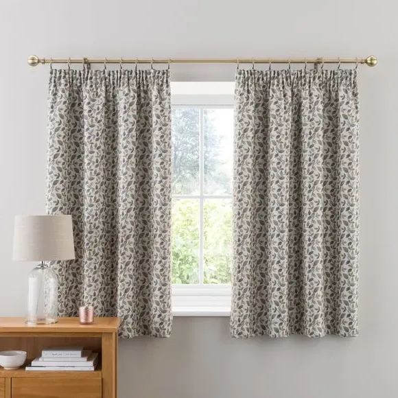 Pencil Pleat Curtains with Lining - Blue