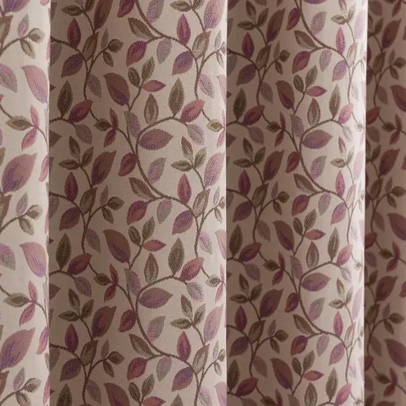 Pencil Pleat Curtains with Lining - Blush