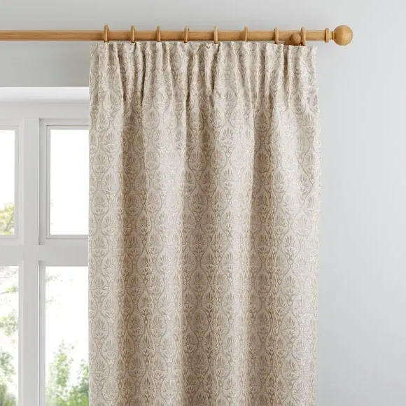 Pencil Pleat Curtains with Lining - Cream image