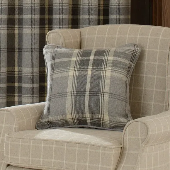 Pencil Pleat Curtains with Lining - Grey