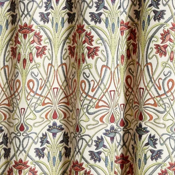 Pencil Pleat Curtains with Lining - Multicolor