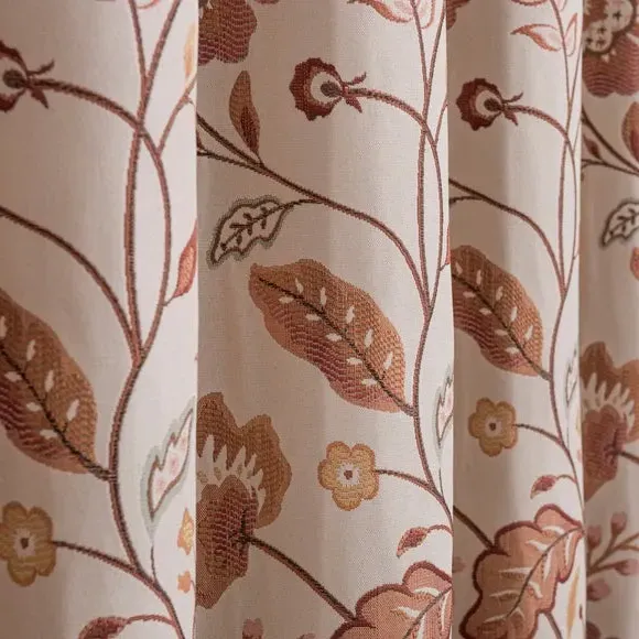 Pencil Pleat Curtains with Lining - Orange