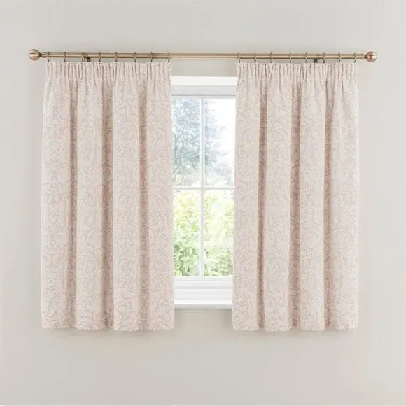 Pencil Pleat Curtains with Thermal Coating - Natural