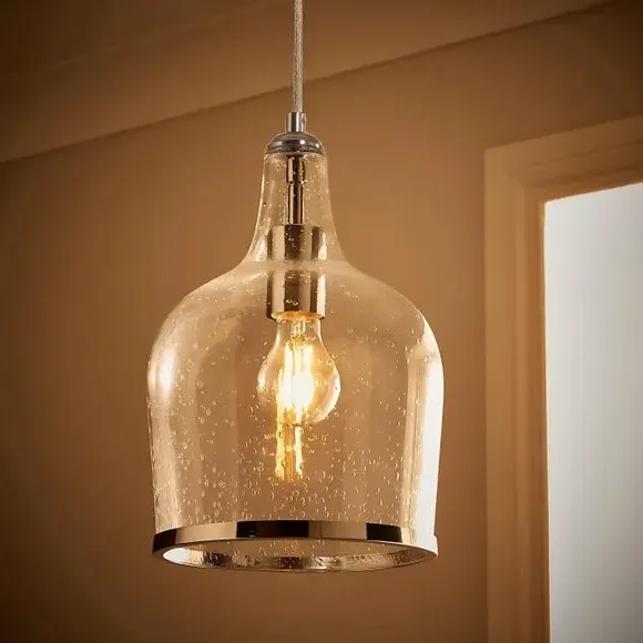 Pendant Ceiling Light - Silver, Glass