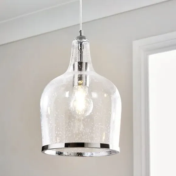 Pendant Ceiling Light - Silver, Glass image