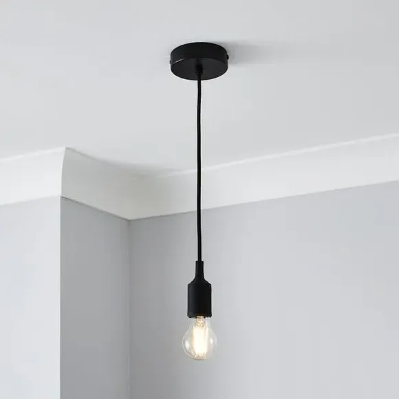Pendant Ceiling Light with Flex Cable - Black image