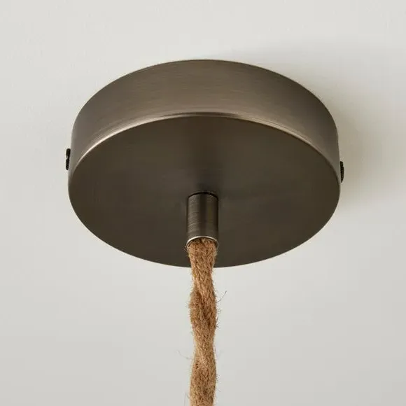 Pendant Light Cable with Twisted Flex - Silver, Jute