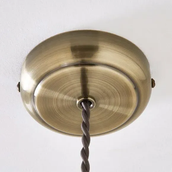 Pendant Light with Dimmer - Brass, Glass
