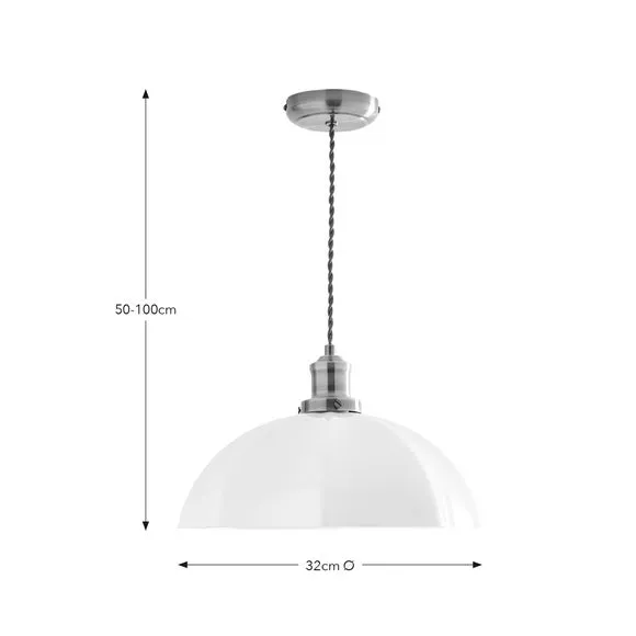 Pendant Light with Dimmer - Brass, Glass