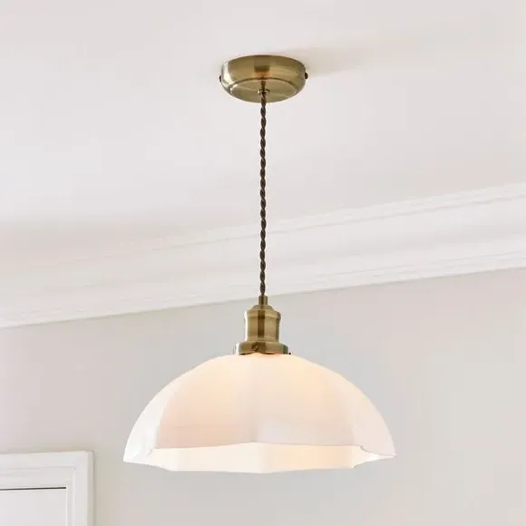 Pendant Light with Dimmer - Brass, Glass image