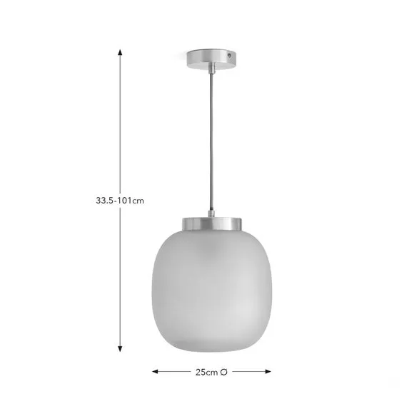 Pendant Light with Dimmer - Gold, Recycled Glass