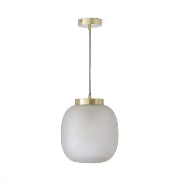 Pendant Light with Dimmer - Gold, Recycled Glass