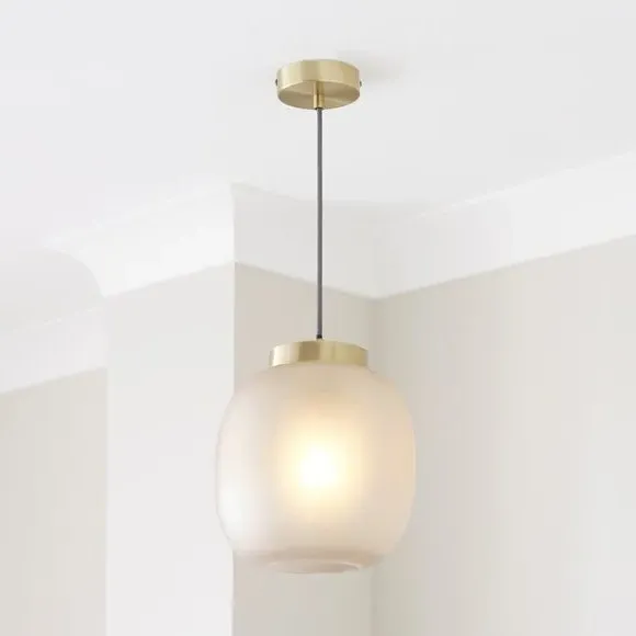 Pendant Light with Dimmer - Gold, Recycled Glass image