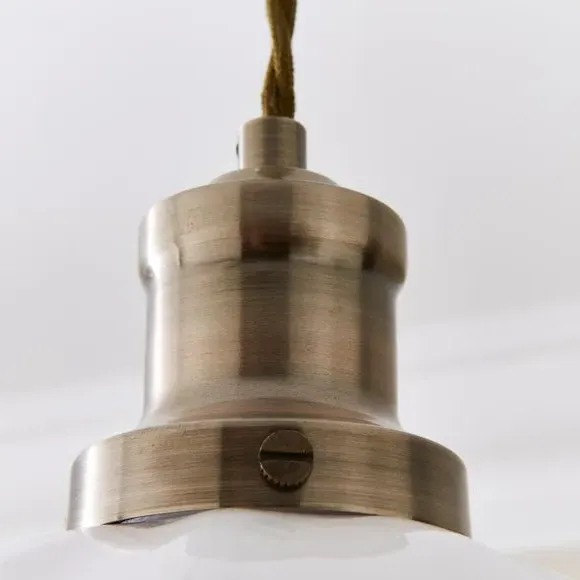 Pendant Light with Dimmer - White, Glass
