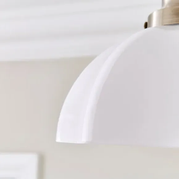 Pendant Light with Dimmer - White, Glass