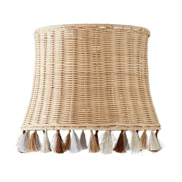 Pendant Shade with Tassels - Natural, Rattan