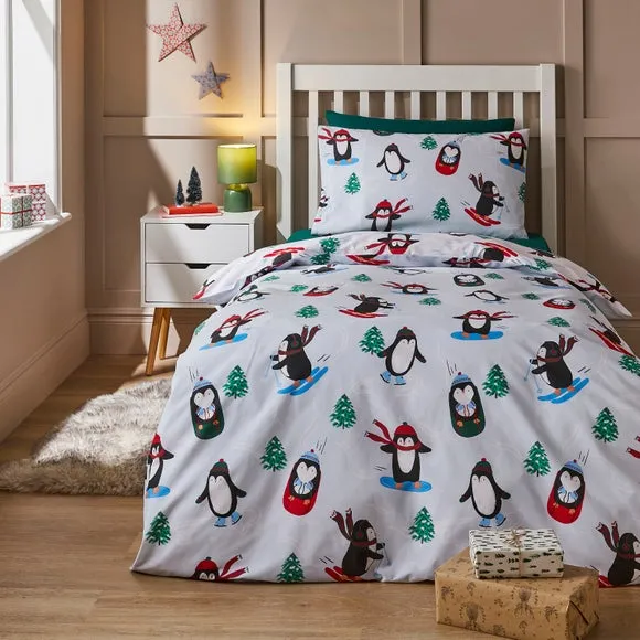 Penguin Quilt Cover Set - Multicolor, Polycotton