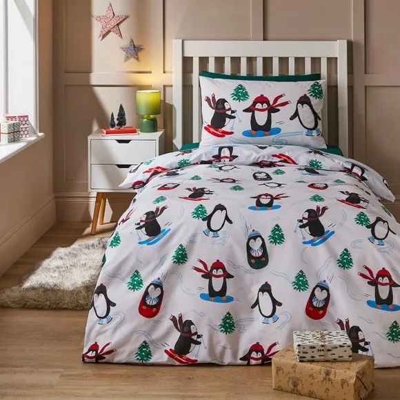 Penguin Quilt Cover Set - Multicolor, Polycotton image