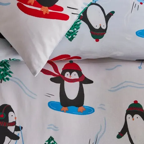 Penguin Quilt Cover Set - Multicolor, Polycotton