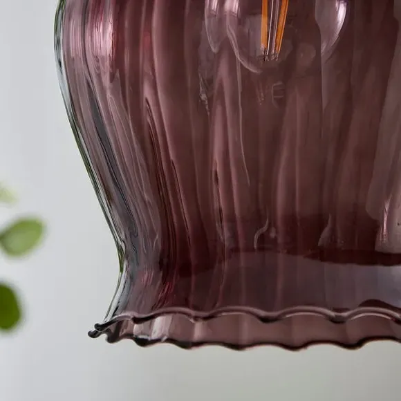 Peony Easy Fit Pendant Shade - Purple, Glass