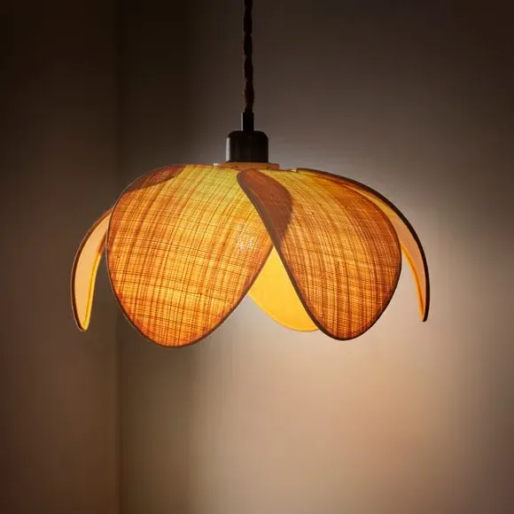 Petal Pendant Shade Easy Fit - Natural, Rattan