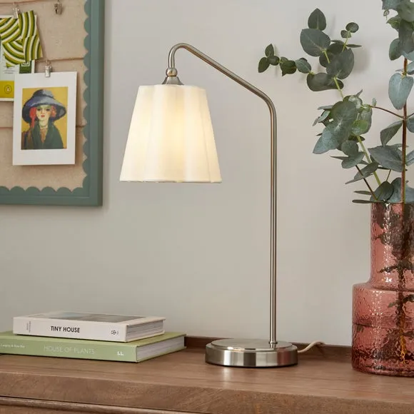 Petal-Shaped Table Lamp - Silver, Metal image